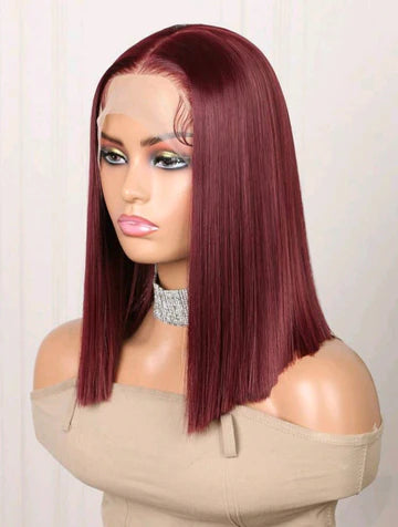 Burgundy Lace Front Wig (human blend)