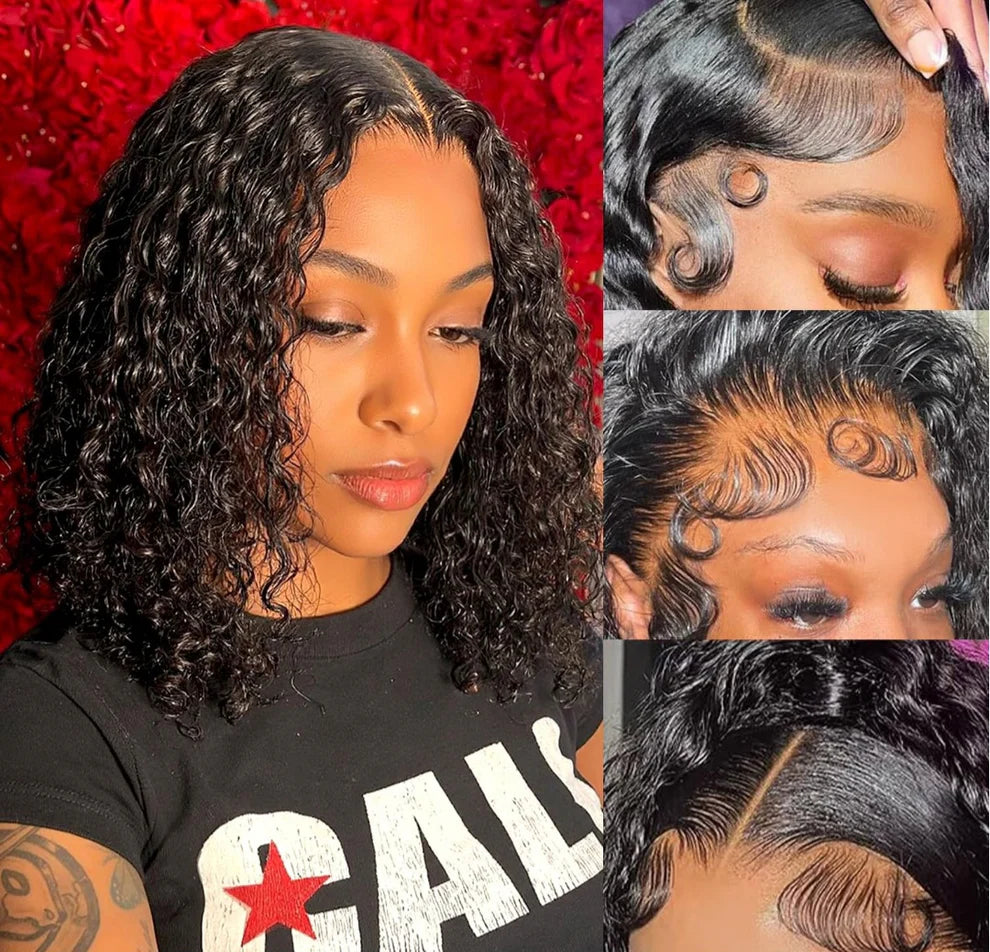 Glueless 5*5 curly wig (human hair)