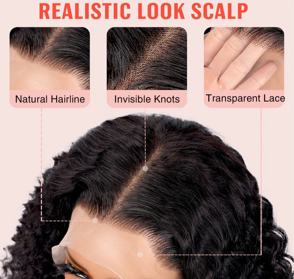 Glueless 5*5 curly wig (human hair)