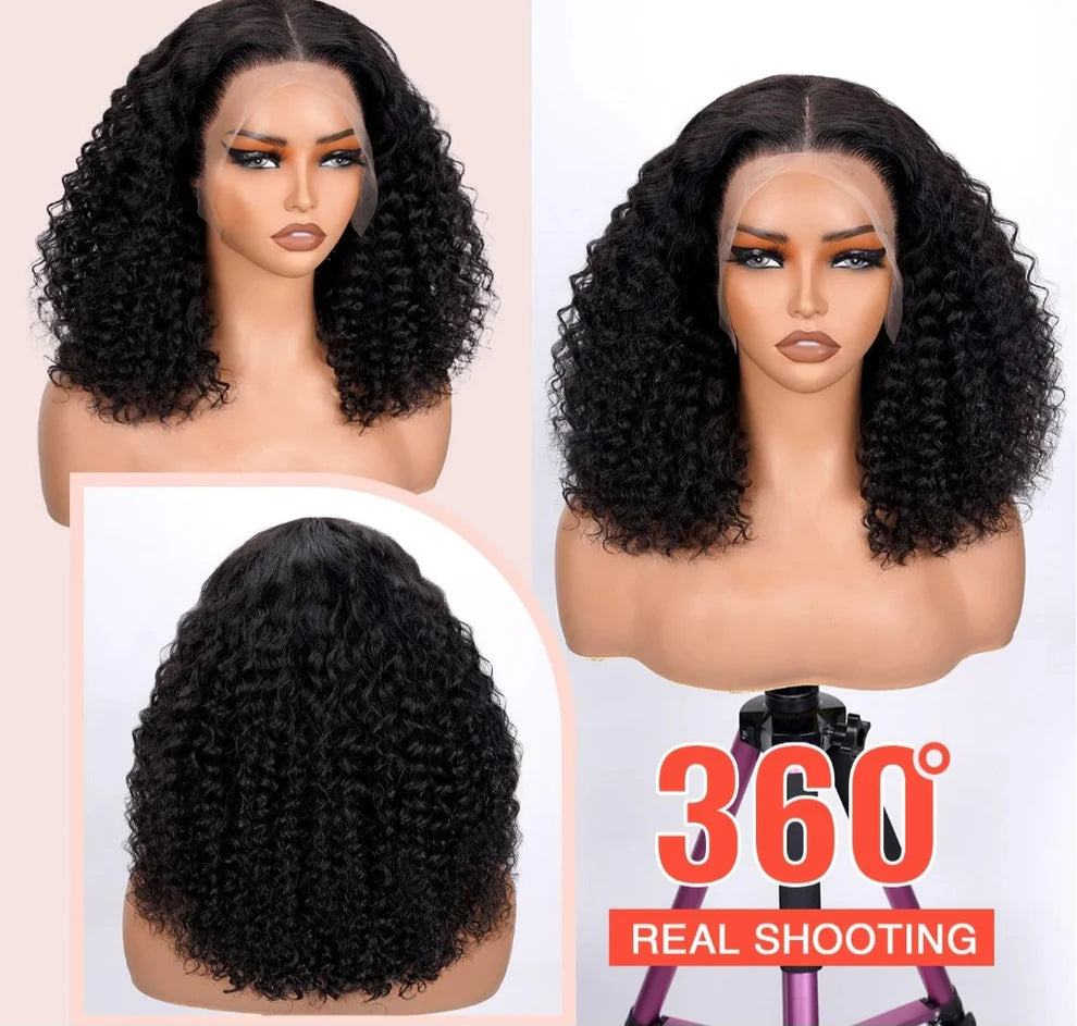 Glueless 5*5 curly wig (human hair)